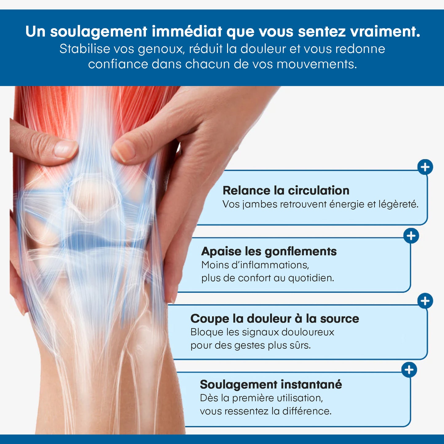 Aktopas™ - Lot de 10 Bandages adhésifs pour genou