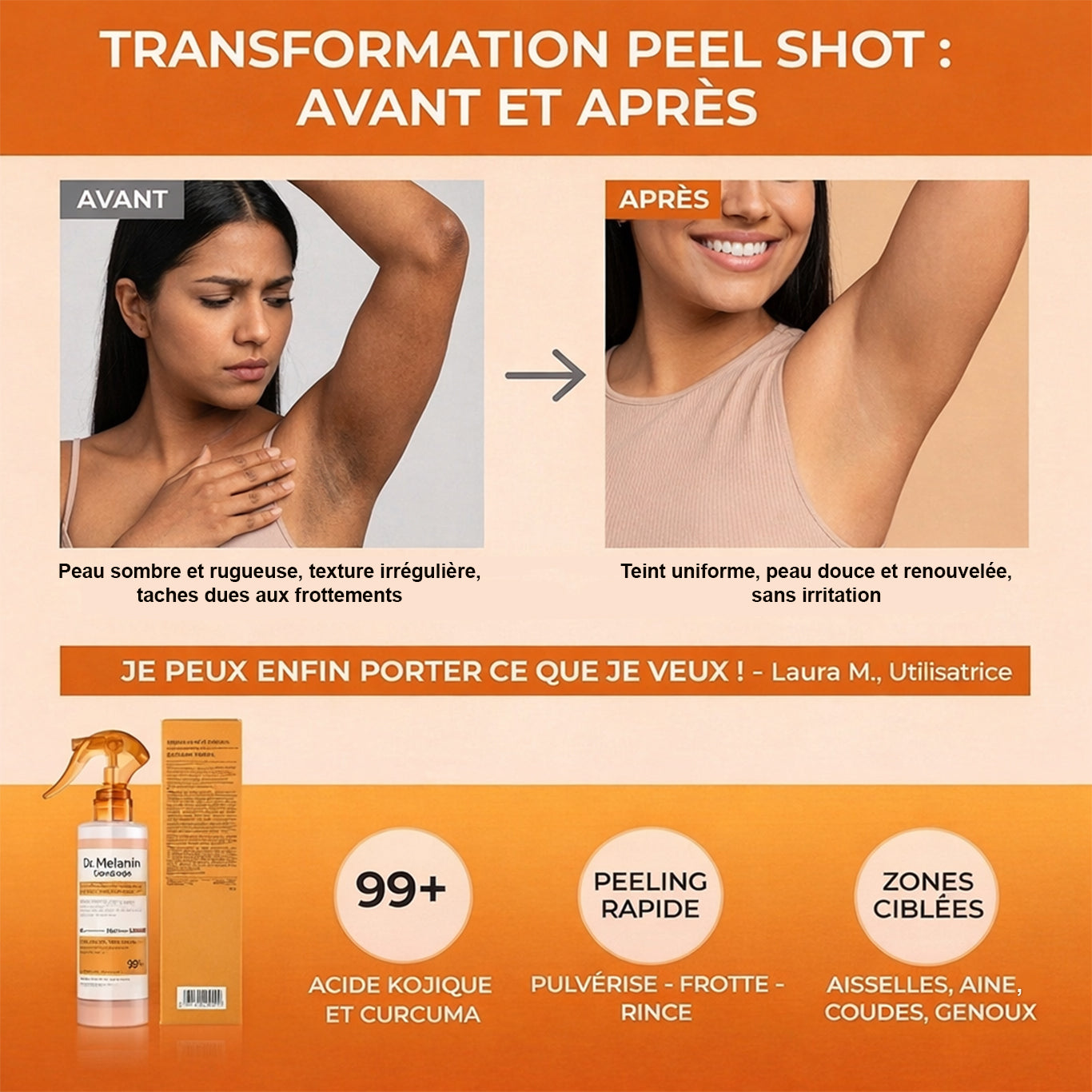 Peel Shot – Peau Douce & Teint Uniforme | Exfoliant Coréen | 200 ml
