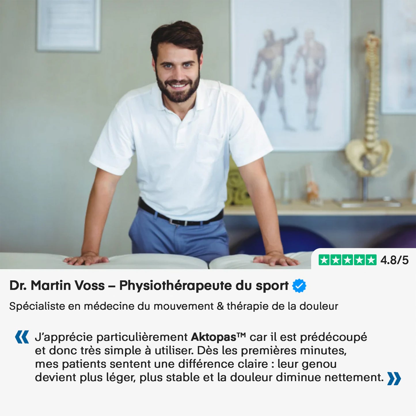 Aktopas™ - Lot de 10 Bandages adhésifs pour genou