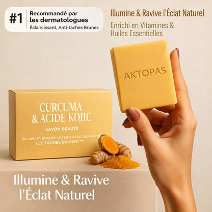 Savon éclaircissant au curcuma et à l'acide kojique